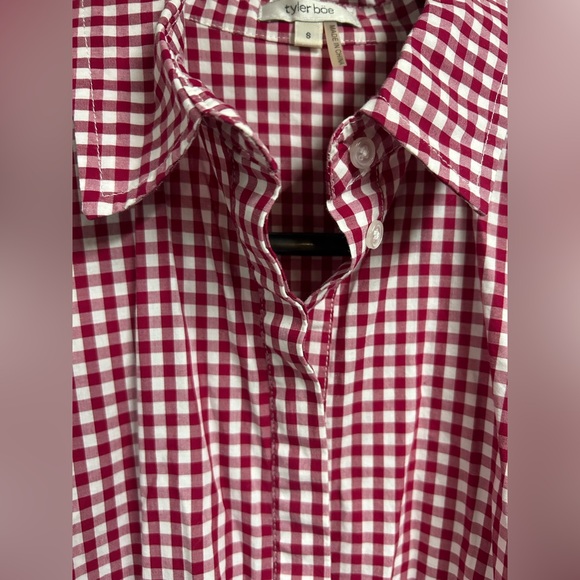 Tyler Boe Red Gingham Sherri Tunic - Picture 4 of 7